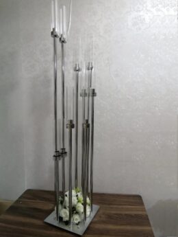 Metal Silver Candle Holder